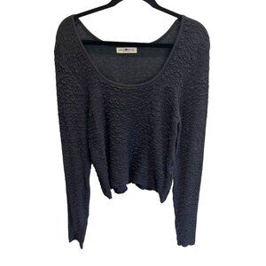 Natural Life Danielle Square Neck Textured Long Sleeve Top - Size XL